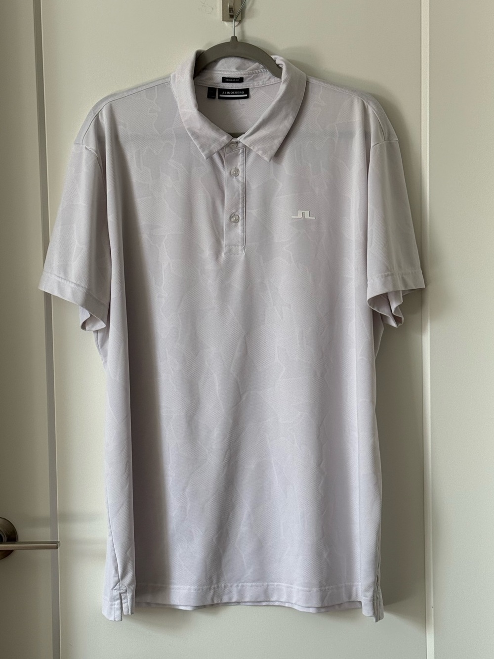 J. Lindeberg Light Gray Golf Polo 2XL Regular Fit